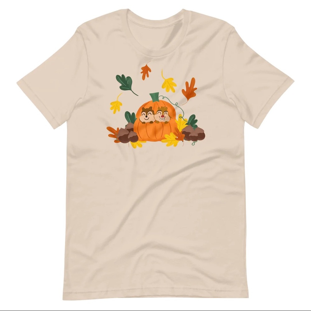 Chip and Dale Fall Pumpkin Disney Halloween Unisex t-shirt